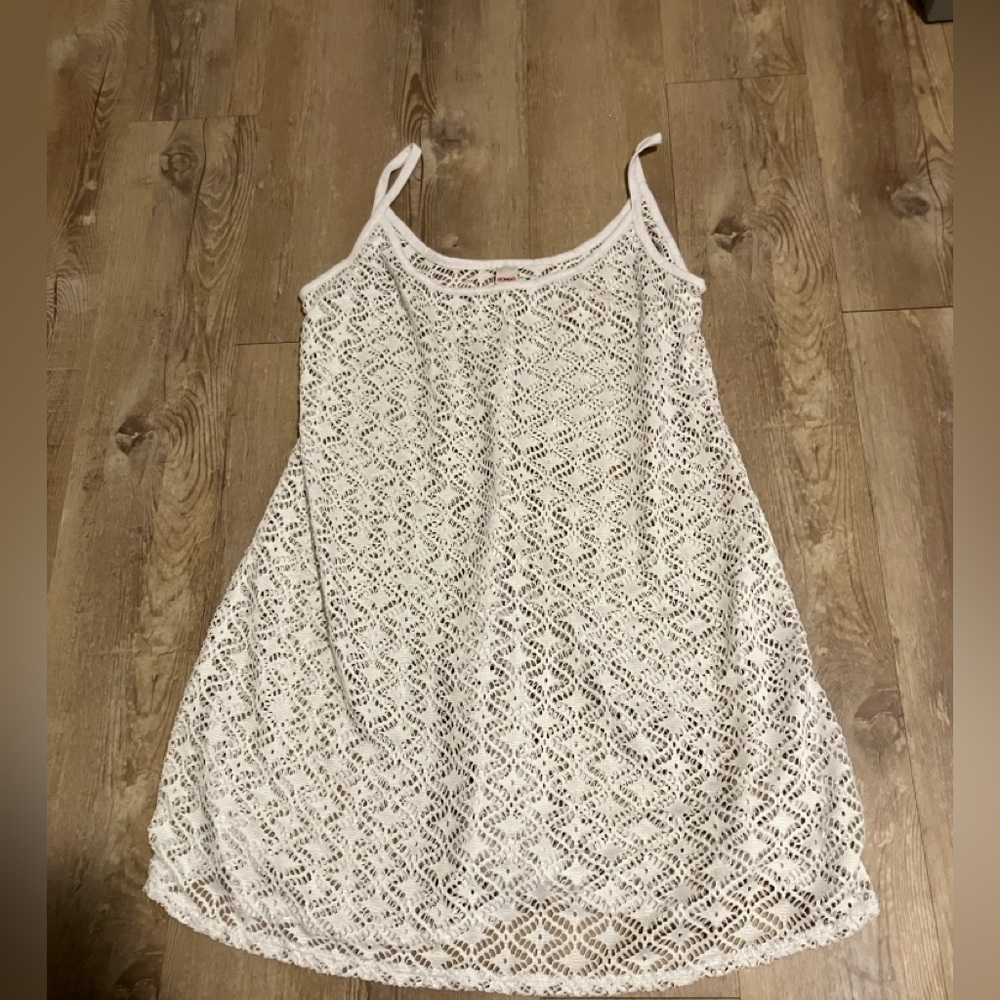 BONGO White Crochet Swim Coverup